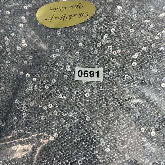 Express Women’s Cardigan L Gray Sequin Open Front Sparkly Glam Chic Sweater - Picture 9 of 9
